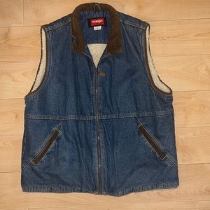 Wrangler denim vintage Sherpa vest